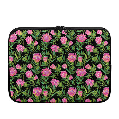 Protea Floral Pattern Print Laptop Sleeve