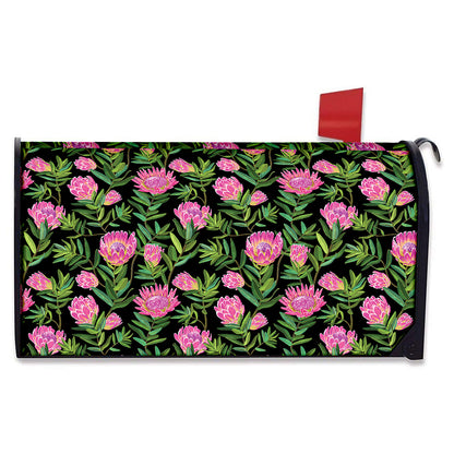 Protea Floral Pattern Print Mailbox Cover