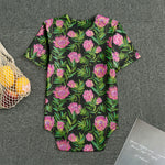 Protea Floral Pattern Print Men's Bodysuit