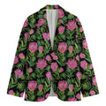 Protea Floral Pattern Print Men's Cotton Blazer