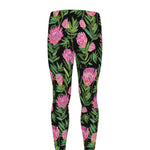 Protea Floral Pattern Print Men's leggings