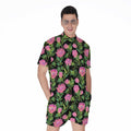 Protea Floral Pattern Print Men's Romper