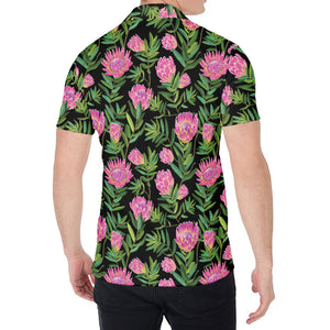 Protea Floral Pattern Print Men's Shirt