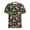 Protea Floral Pattern Print Men's Sports T-Shirt