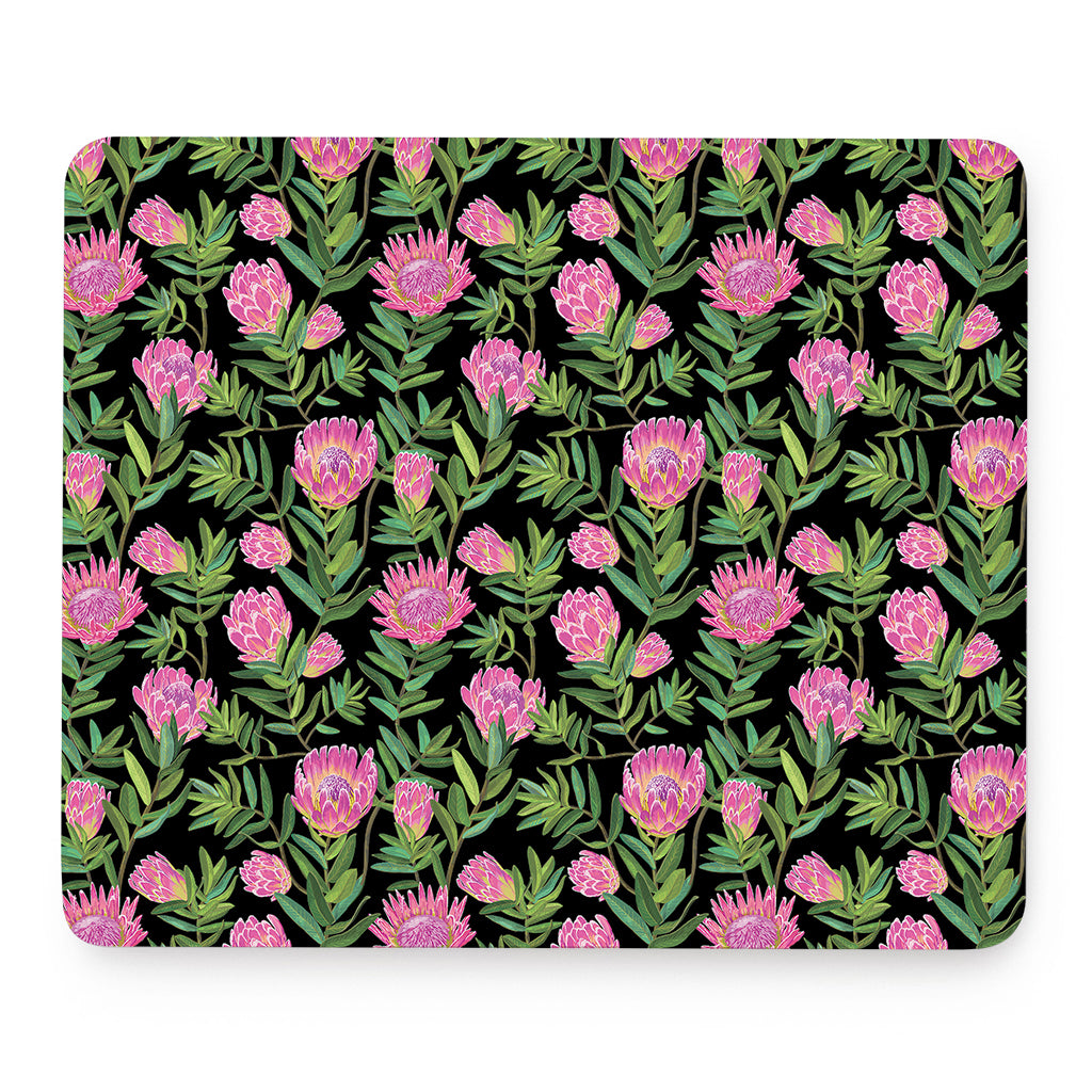 Protea Floral Pattern Print Mouse Pad