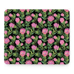 Protea Floral Pattern Print Mouse Pad