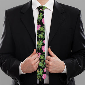 Protea Floral Pattern Print Necktie