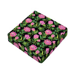 Protea Floral Pattern Print Outdoor Seat Cushion Cover