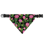 Protea Floral Pattern Print Over The Collar Dog Bandana