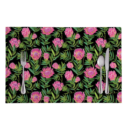 Protea Floral Pattern Print Placemat
