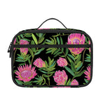Protea Floral Pattern Print Portable Lunch Bag