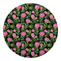 Protea Floral Pattern Print Round Blanket