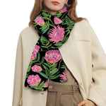Protea Floral Pattern Print Scarf