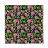 Protea Floral Pattern Print Silk Bandana