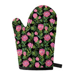 Protea Floral Pattern Print Single Oven Mitt