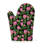 Protea Floral Pattern Print Single Oven Mitt