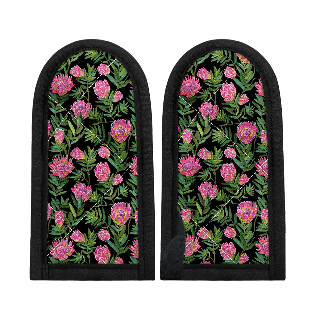 Protea Floral Pattern Print Skillet Handle Cover