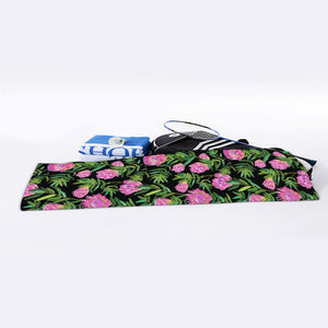 Protea Floral Pattern Print Sports Towel