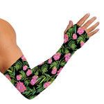 Protea Floral Pattern Print Sun Protection Arm Sleeves