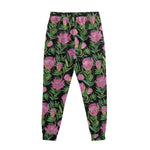 Protea Floral Pattern Print Sweatpants