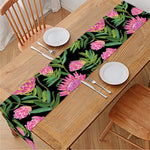 Protea Floral Pattern Print Table Runner