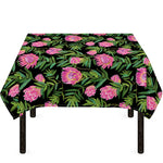 Protea Floral Pattern Print Tablecloth