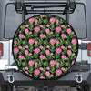 Protea Floral Pattern Print Tire Cover