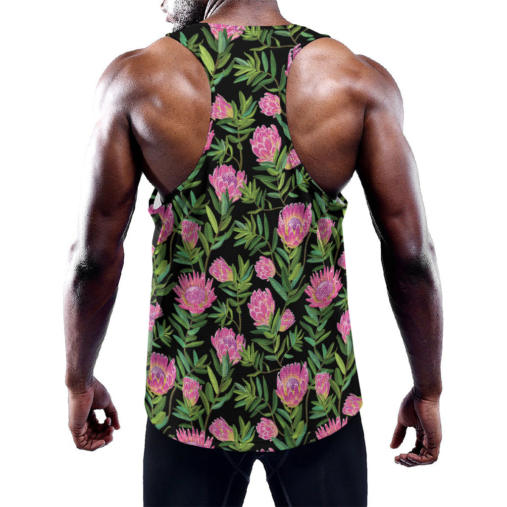 Protea Floral Pattern Print Training Tank Top
