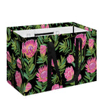 Protea Floral Pattern Print Utility Tote Bag