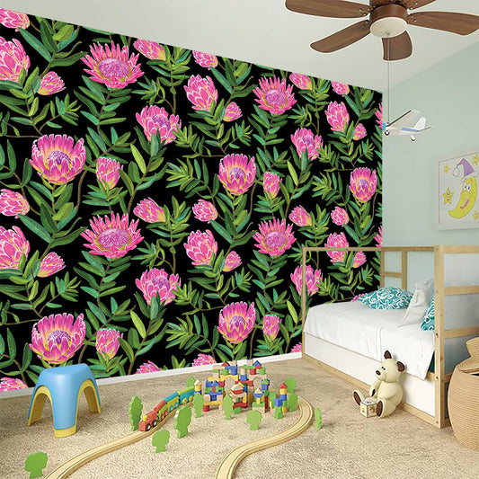 Protea Floral Pattern Print Wall Sticker