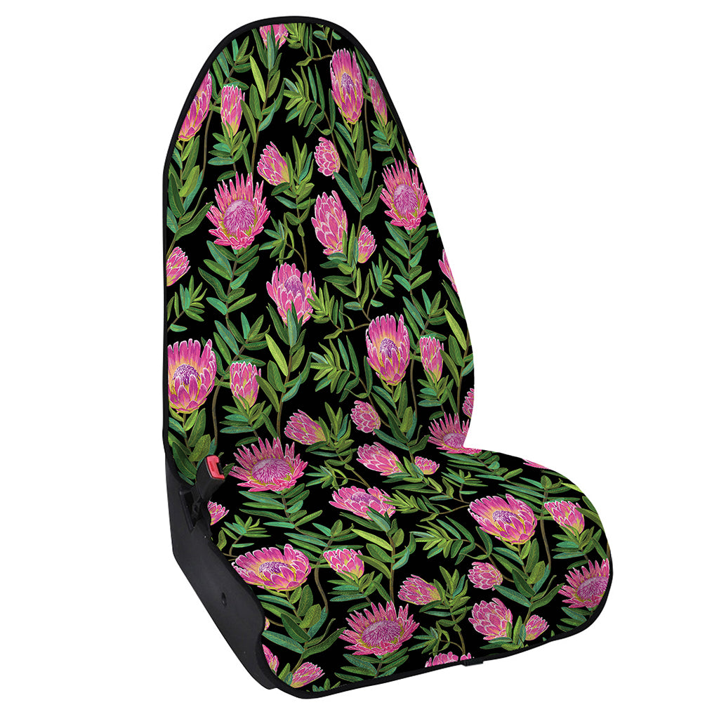 Protea Floral Pattern Print Waterproof Car Seat Cover