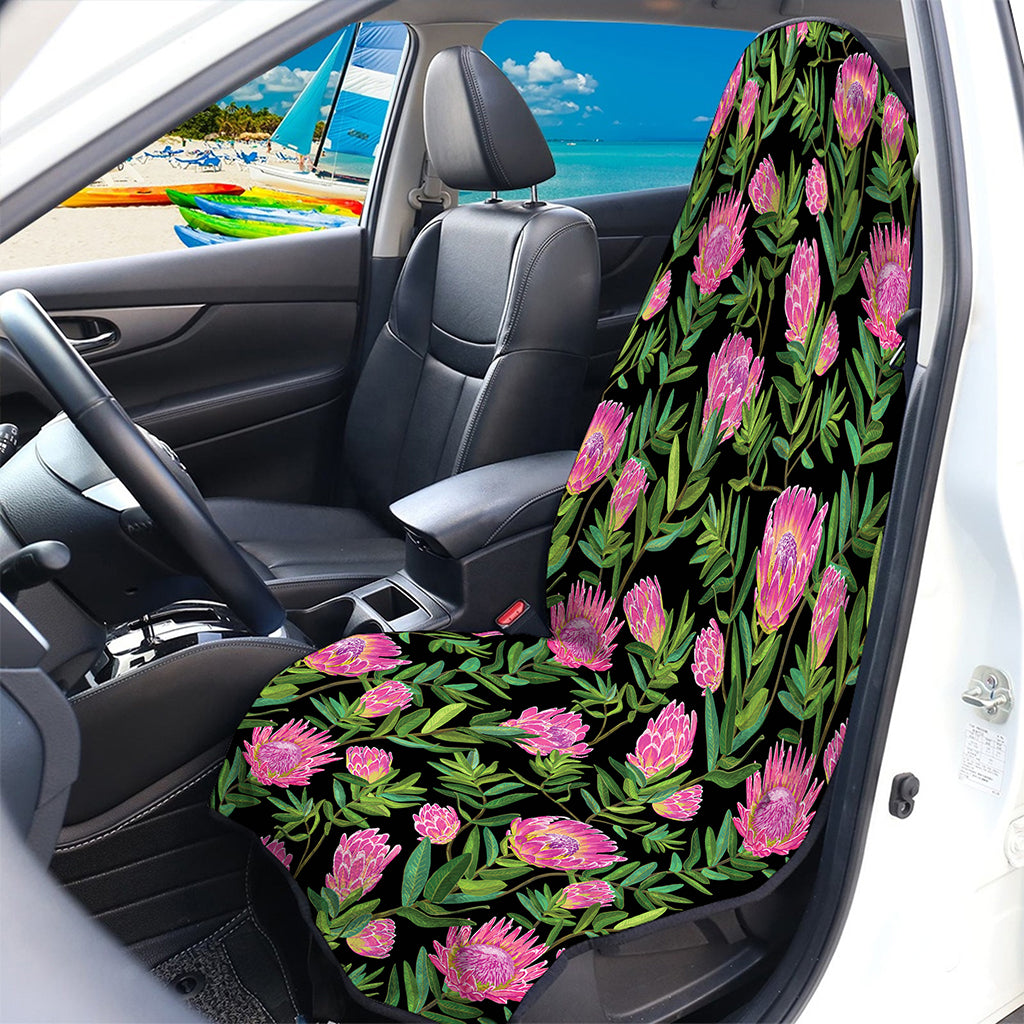 Protea Floral Pattern Print Waterproof Car Seat Cover