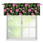 Protea Floral Pattern Print Window Valance