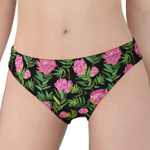 Protea Floral Pattern Print Women's Panties