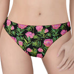 Protea Floral Pattern Print Women's Thong