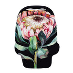 Protea Flower Print Baby Seat Cover