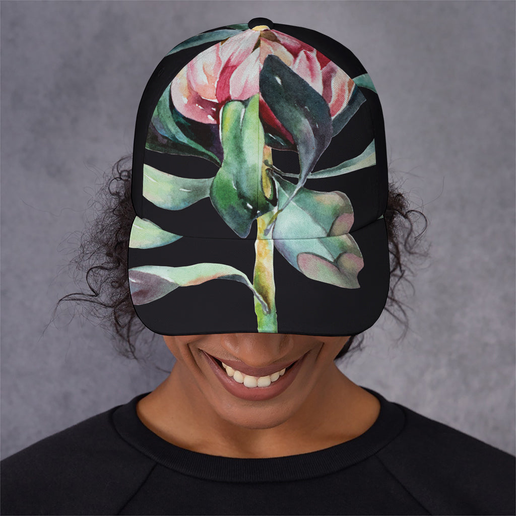 Protea Flower Print Baseball Cap