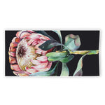 Protea Flower Print Beach Towel