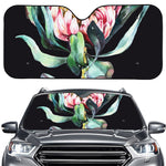 Protea Flower Print Car Windshield Sun Shade