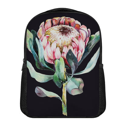 Protea Flower Print Casual Backpack