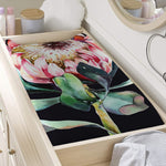Protea Flower Print Changing Pad Cover
