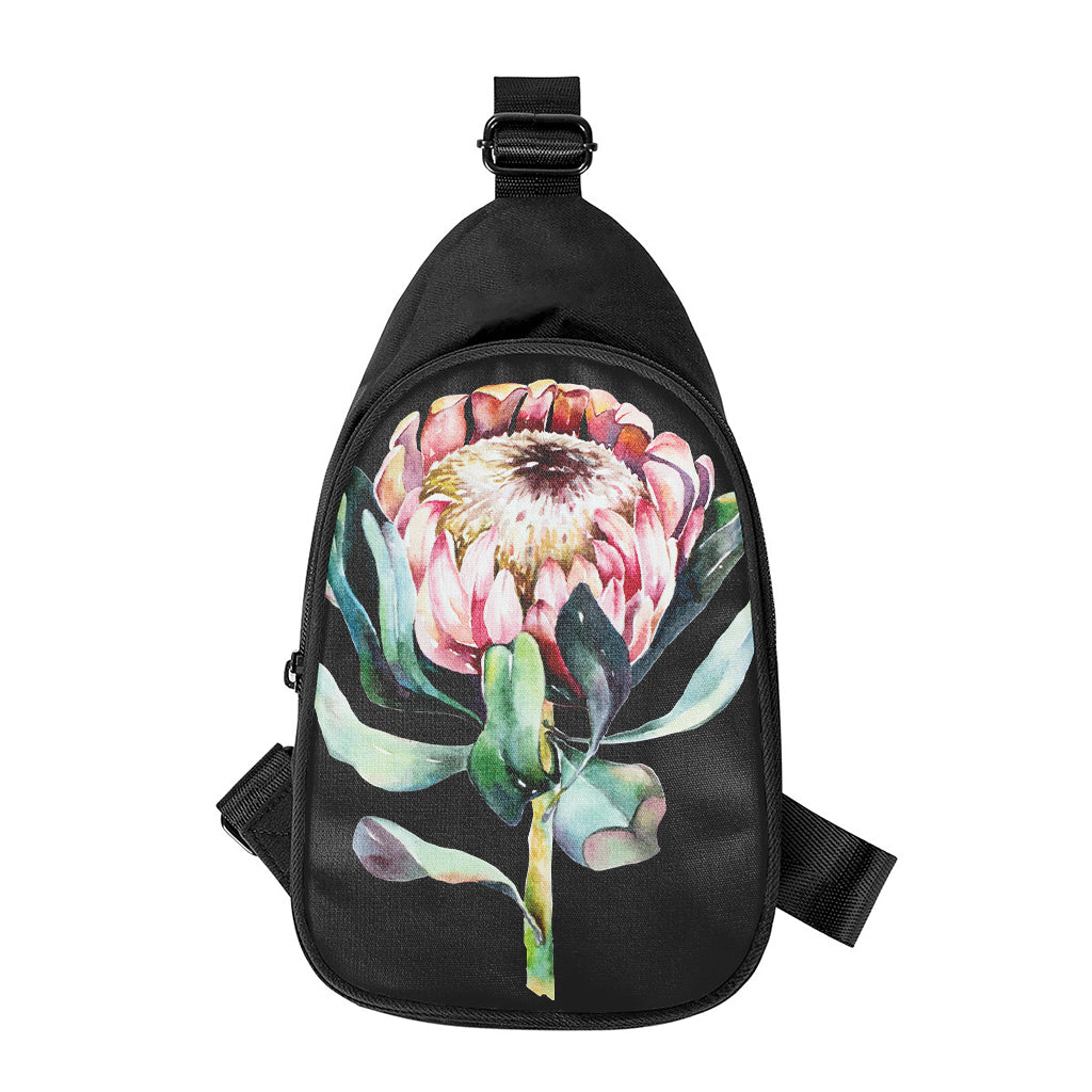 Protea Flower Print Chest Bag