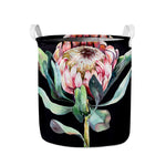 Protea Flower Print Collapsible Laundry Basket