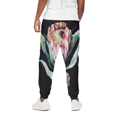 Protea Flower Print Cotton Pants