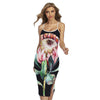 Protea Flower Print Cross Back Cami Dress