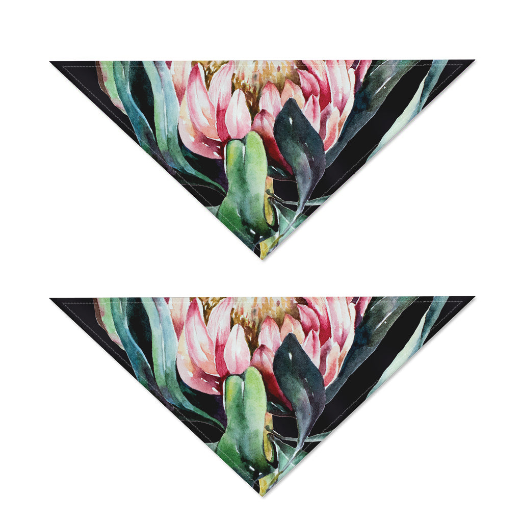 Protea Flower Print Dog Bandana