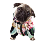 Protea Flower Print Dog Zip Up Hoodie