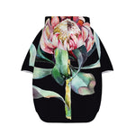 Protea Flower Print Dog Zip Up Hoodie