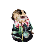 Protea Flower Print Dog Zip Up Jacket