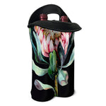 Protea Flower Print Double Neoprene Wine Tote
